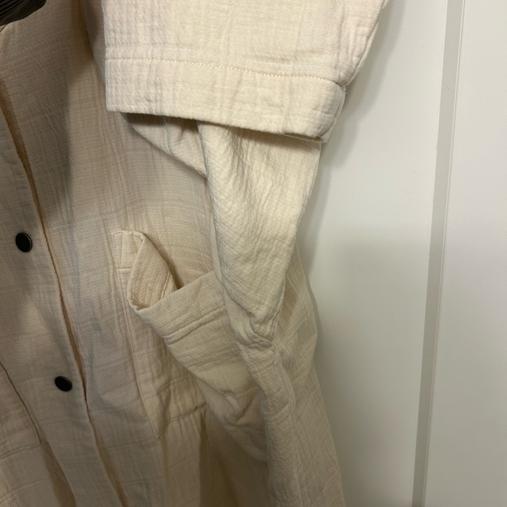 Eileen Fisher Mandarin Collar Channel Snap Jacket - Picture 7 of 11